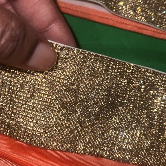 NWT Pretty Little Thing Peach & Gold Women's Swim Bikini 3 Piece Set size 6-FLAW - Picture 7 of 15